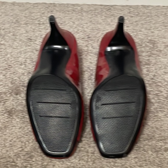 Ruby red peep toe heels size 10 - Picture 4 of 4